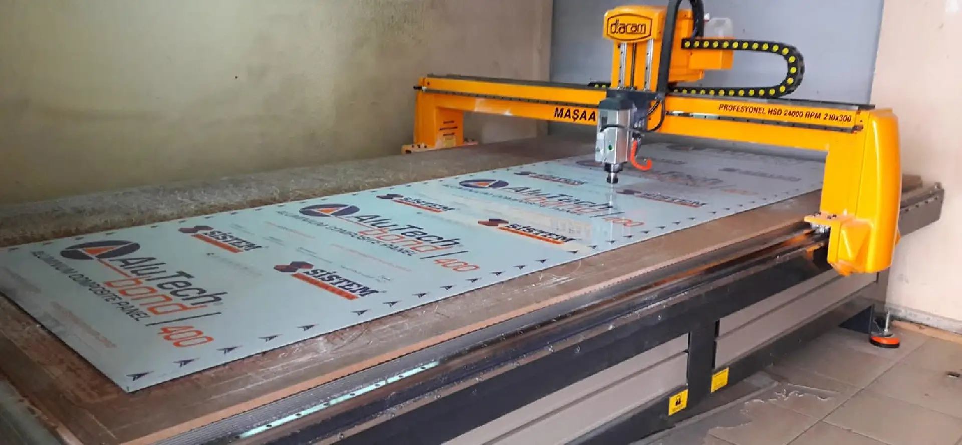 Tabela Çalışmaları CNC kesim kompozit tabela üretimi