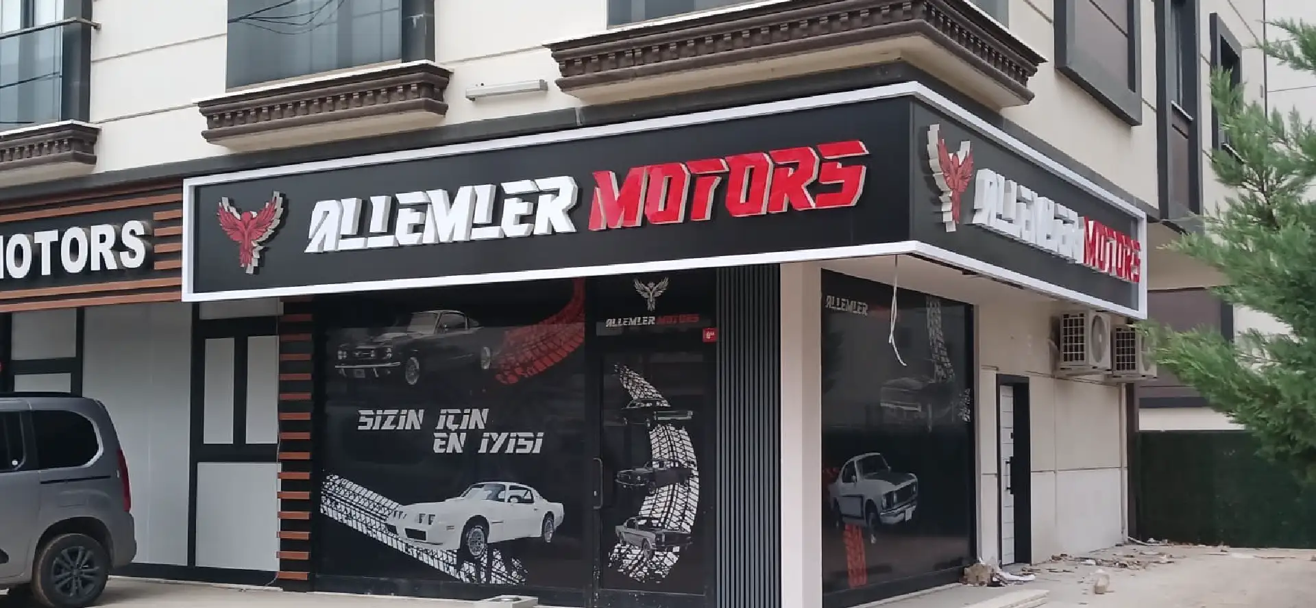 Tabela Projeleri Allemler Motors galeri tabela uygulaması