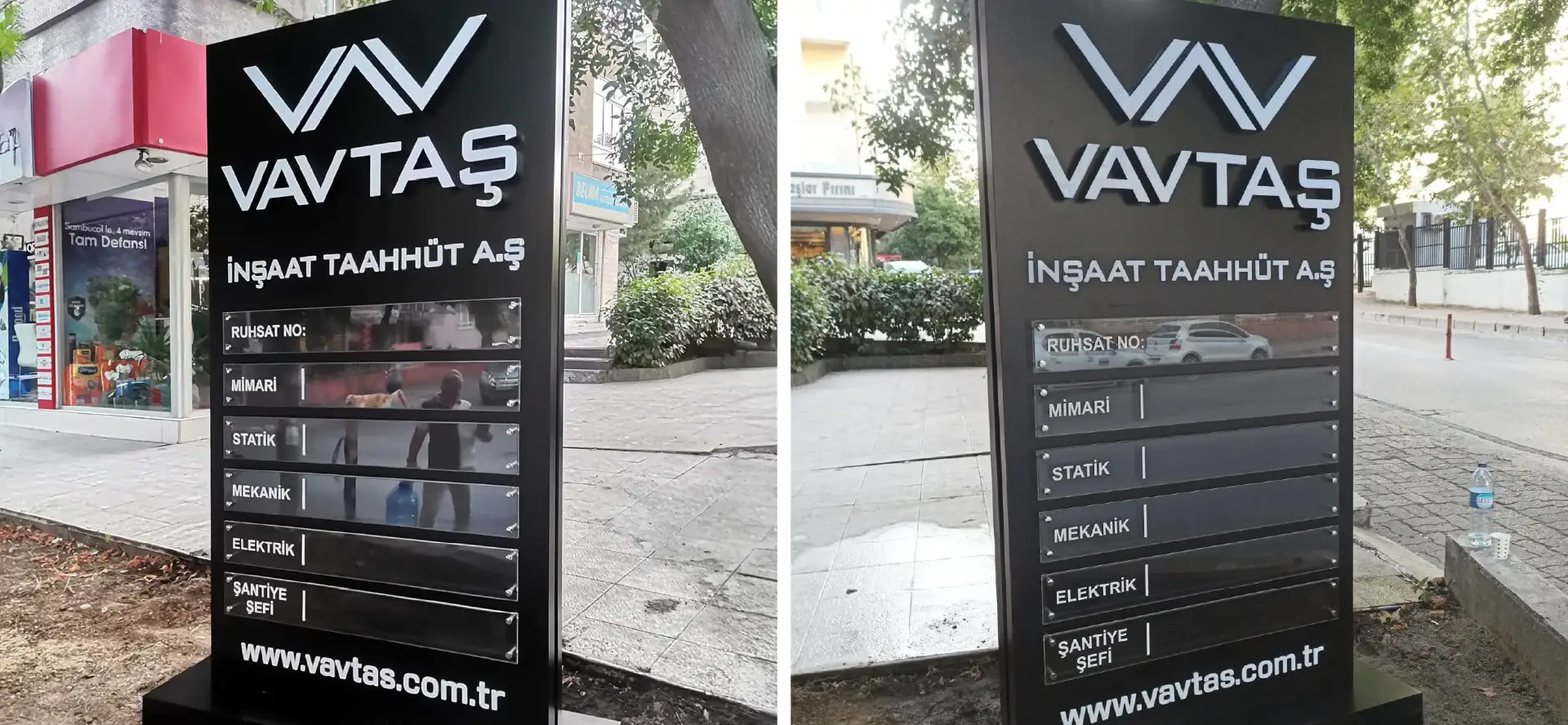 Işıksız Pilon Tabela Işıksız pilon tabela dış mekan uygulaması